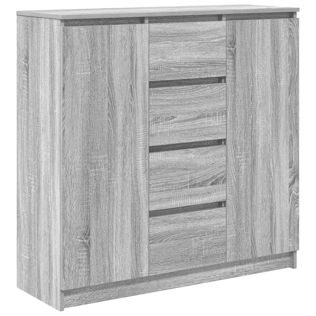 Buffet et tiroirs sonoma gris 100,5x35x98,5cm bois d'ingénierie - XIOS
