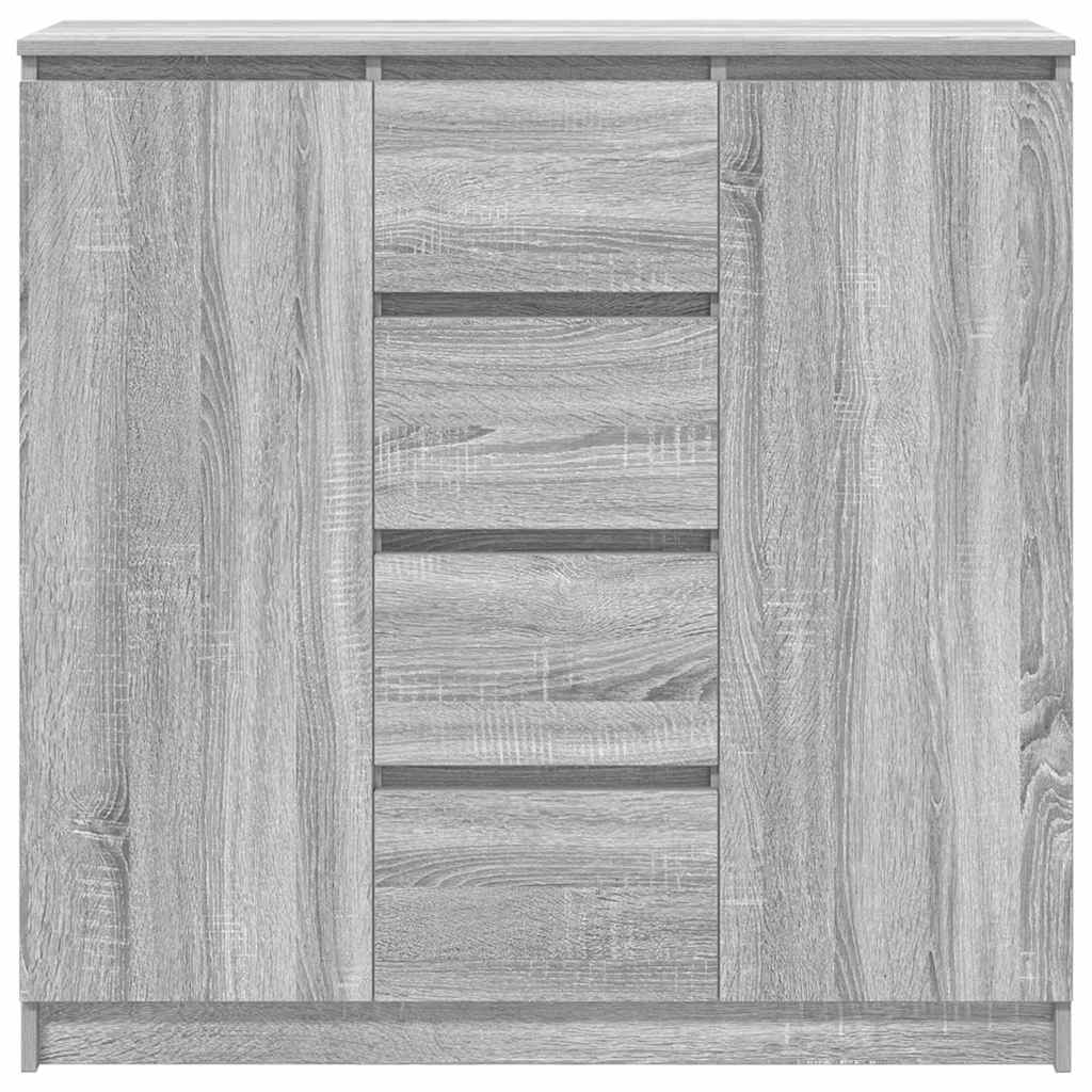 Buffet et tiroirs sonoma gris 100,5x35x98,5cm bois d'ingénierie - XIOS