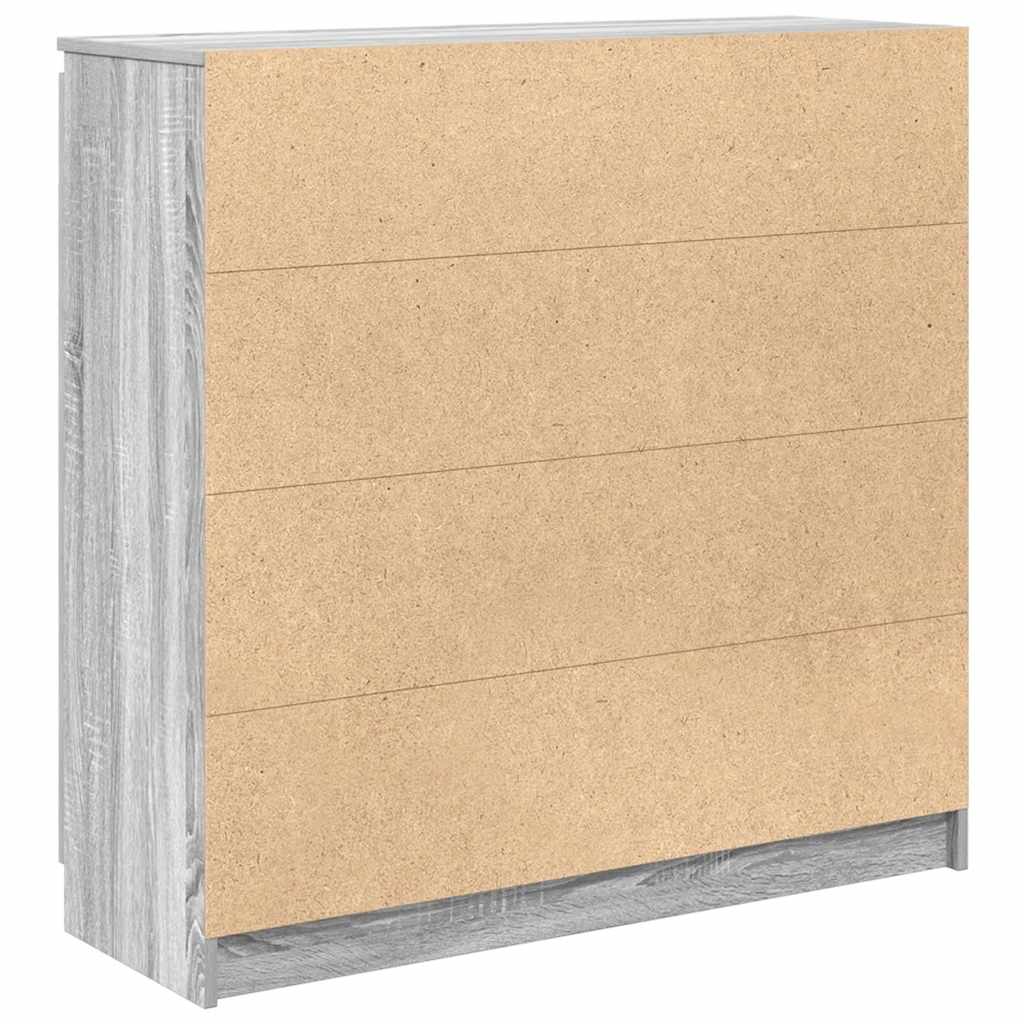 Buffet et tiroirs sonoma gris 100,5x35x98,5cm bois d'ingénierie - XIOS