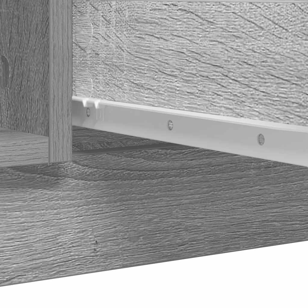 Buffet et tiroirs sonoma gris 100,5x35x98,5cm bois d'ingénierie - XIOS