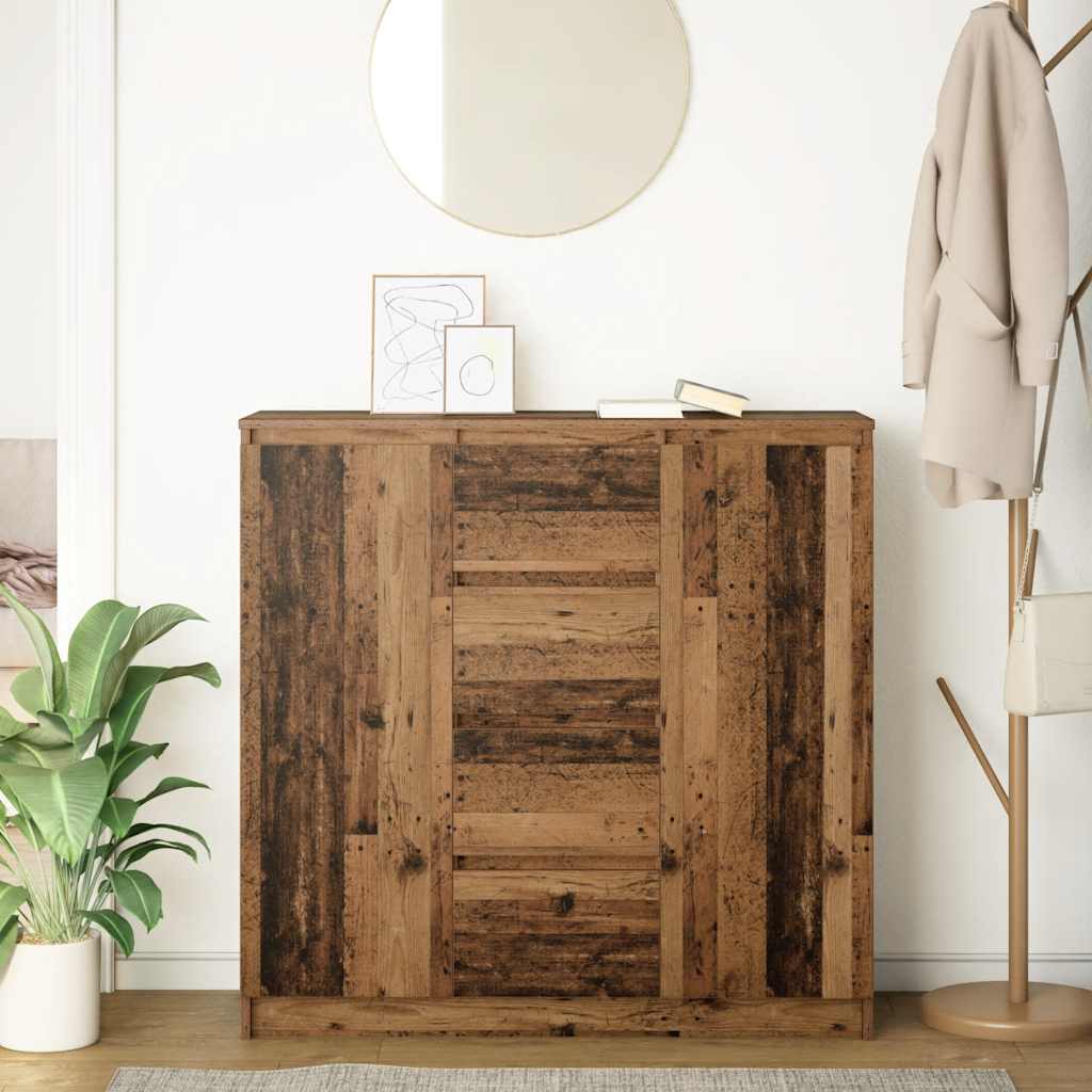 Buffet avec tiroirs vieux bois 100,5x35x98,5 cm bois ingénierie - XIOS