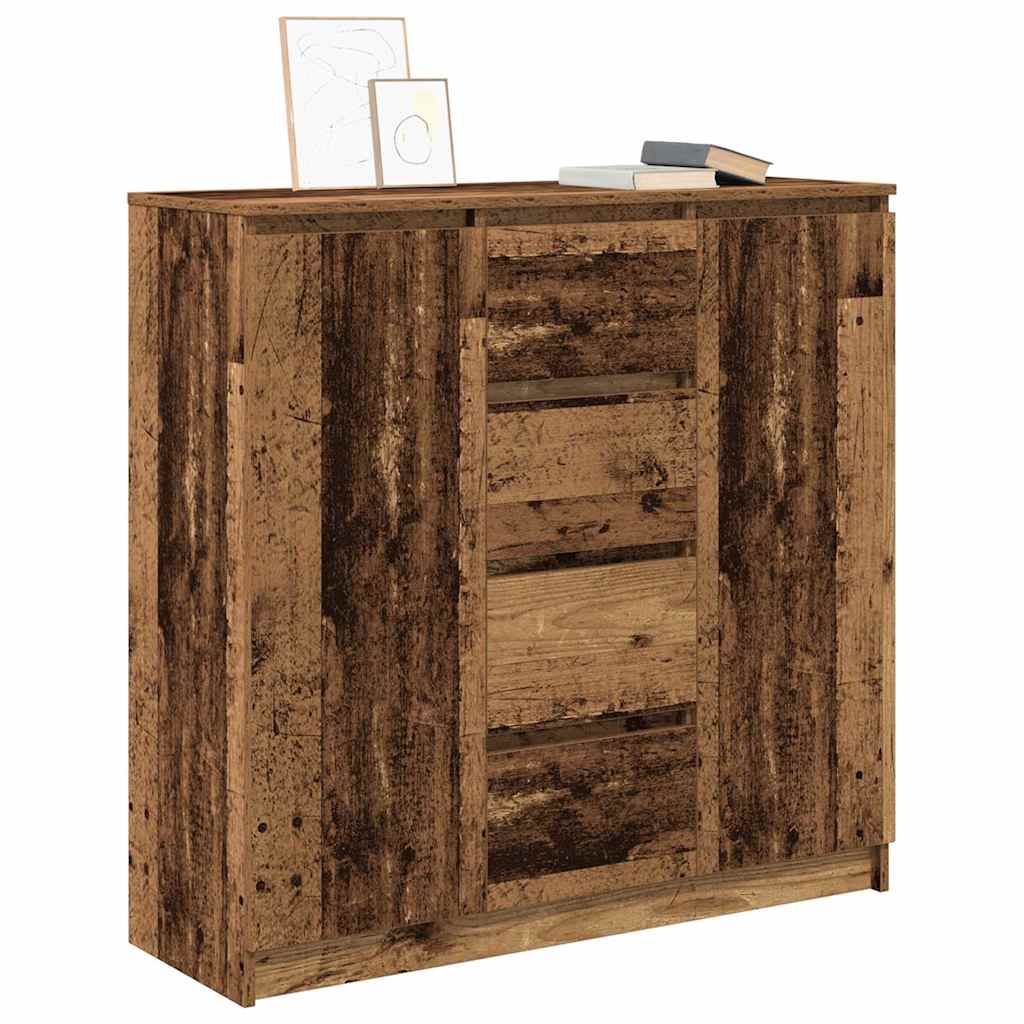 Buffet avec tiroirs vieux bois 100,5x35x98,5 cm bois ingénierie - XIOS