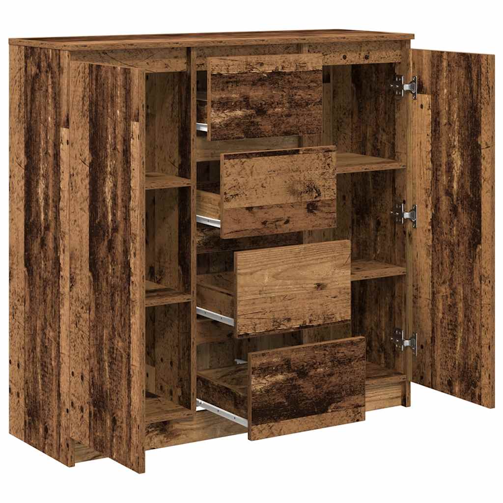 Buffet avec tiroirs vieux bois 100,5x35x98,5 cm bois ingénierie - XIOS