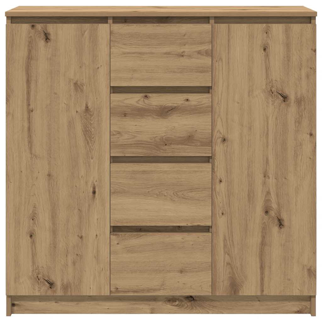 Buffet tiroirs chêne artisanal 100,5x35x98,5 cm bois ingénierie - XIOS