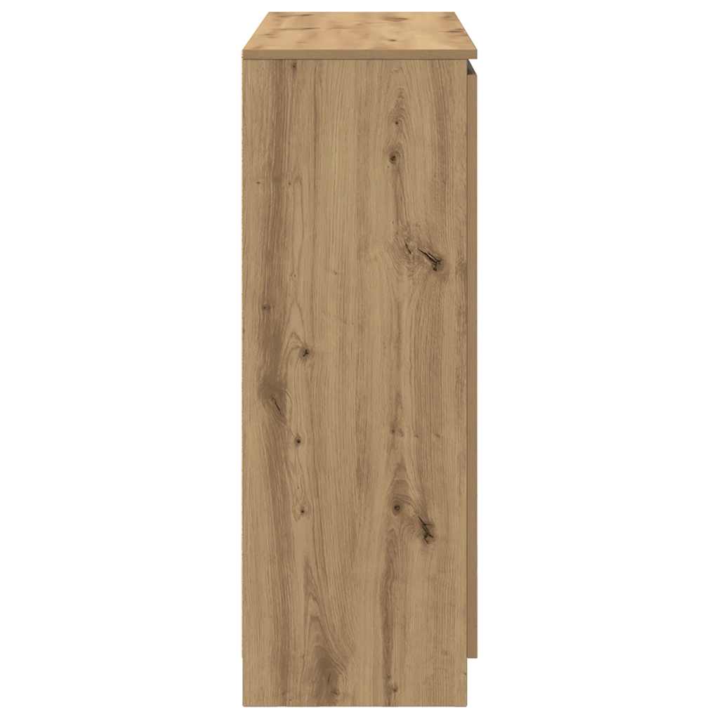 Buffet tiroirs chêne artisanal 100,5x35x98,5 cm bois ingénierie - XIOS