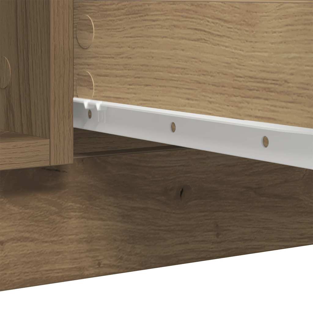 Buffet tiroirs chêne artisanal 100,5x35x98,5 cm bois ingénierie - XIOS