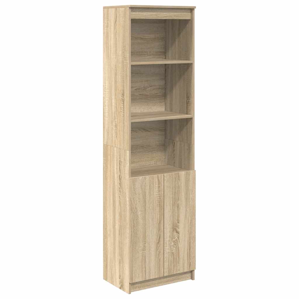 Buffet haut chêne sonoma 50x35x180 cm bois d'ingénierie - XIOS