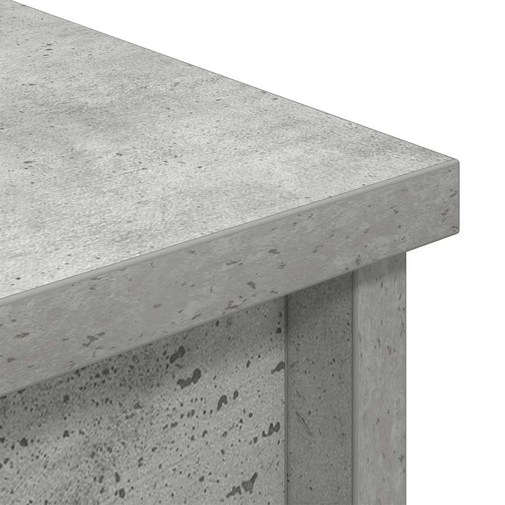 Buffet haut gris béton 50x35x180 cm bois d'ingénierie - XIOS