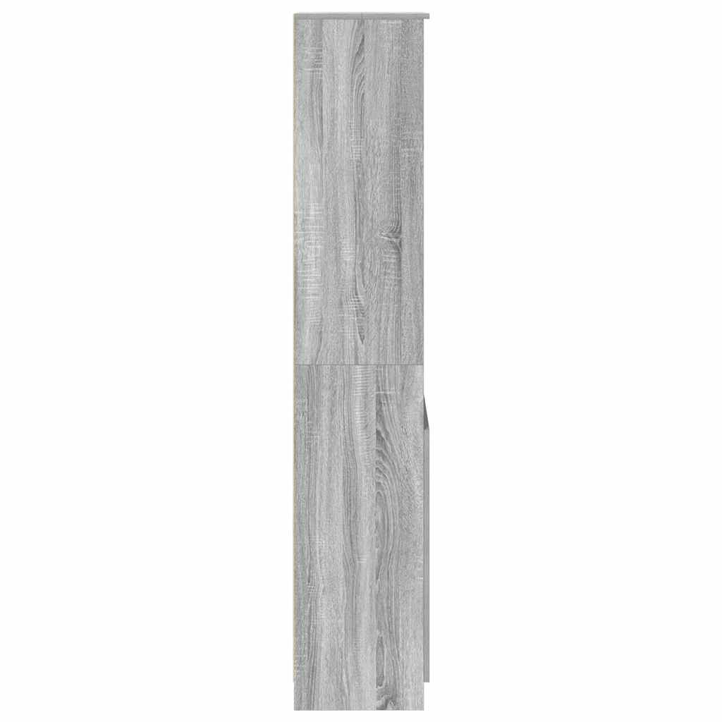 Buffet haut sonoma gris 50x35x180 cm bois d'ingénierie - XIOS