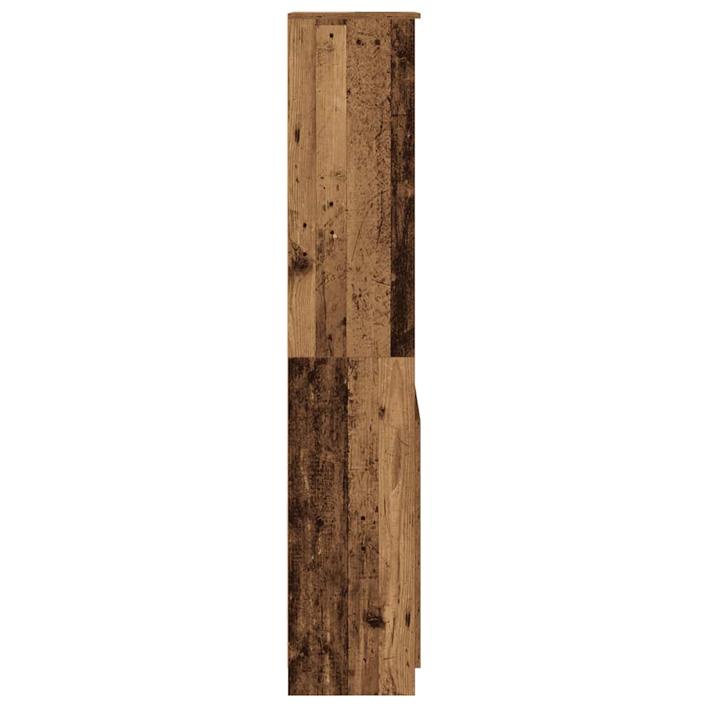 Buffet haut vieux bois 50x35x180 cm bois d'ingénierie - XIOS