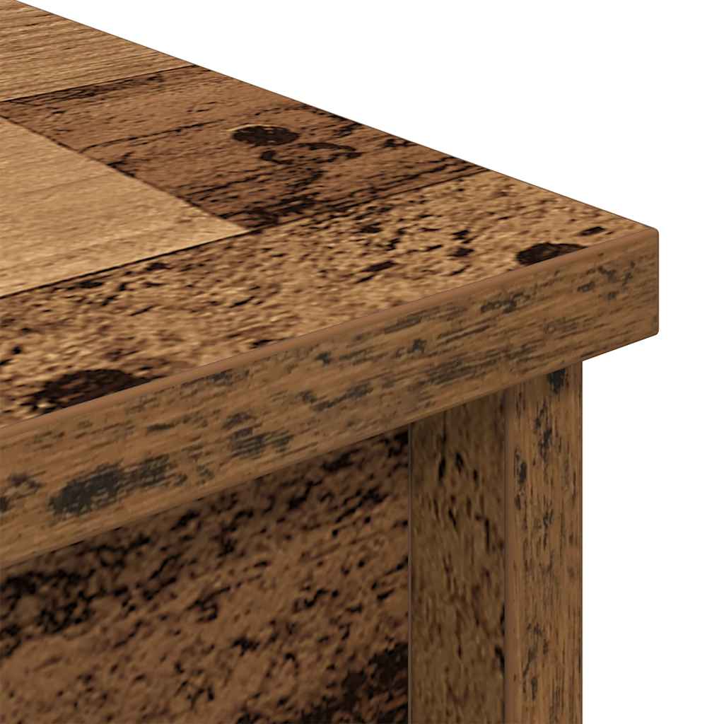Buffet haut vieux bois 50x35x180 cm bois d'ingénierie - XIOS