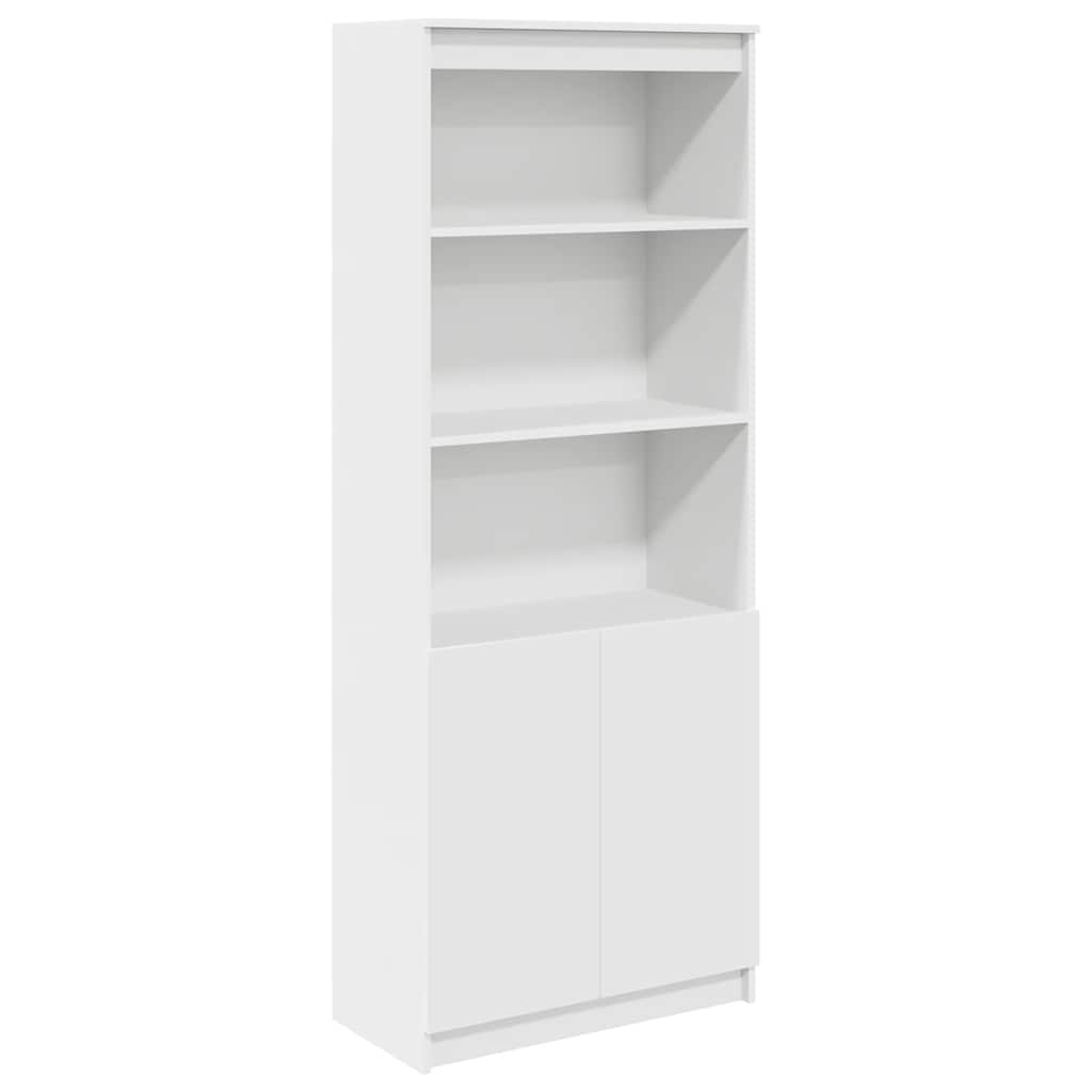 Buffet haut blanc 70x35x180 cm bois d'ingénierie - XIOS