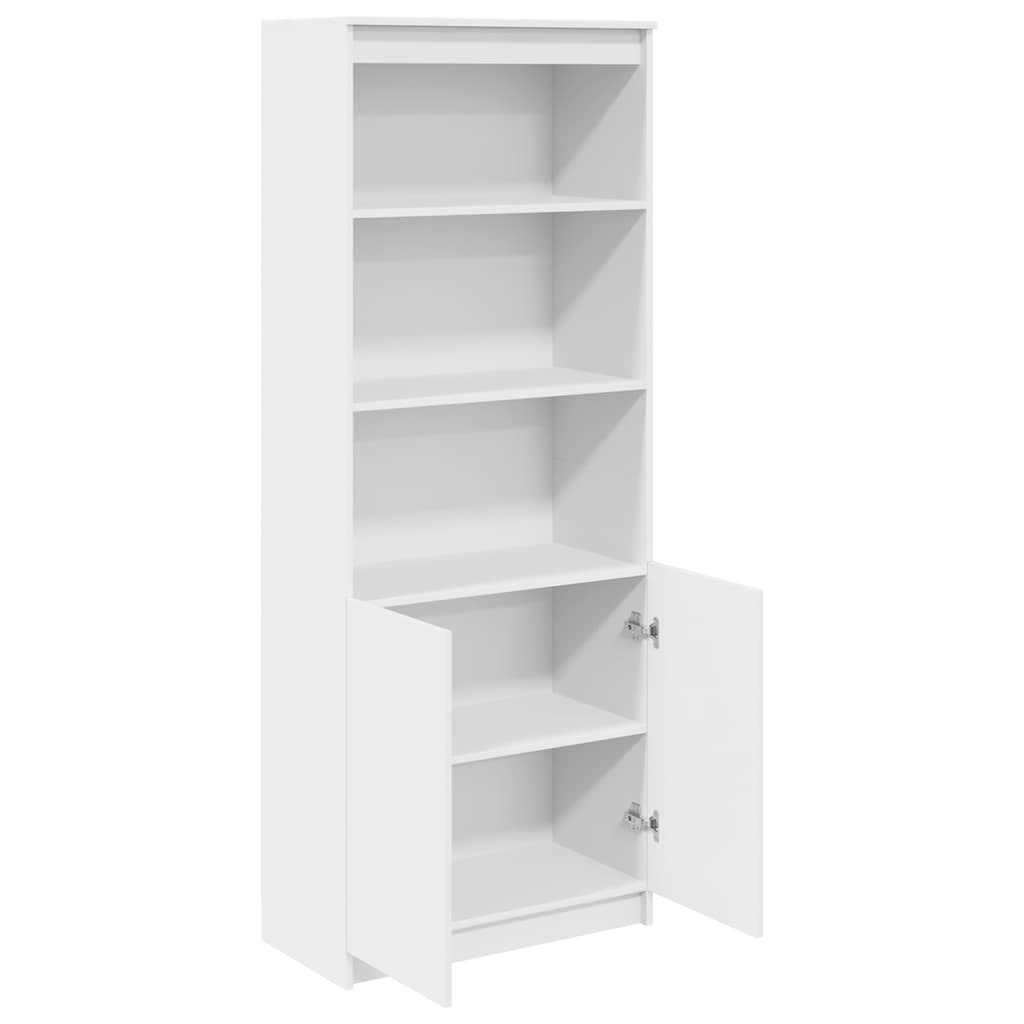 Buffet haut blanc 70x35x180 cm bois d'ingénierie - XIOS