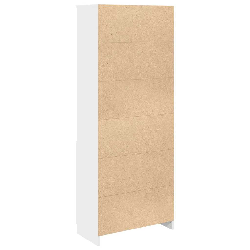 Buffet haut blanc 70x35x180 cm bois d'ingénierie - XIOS