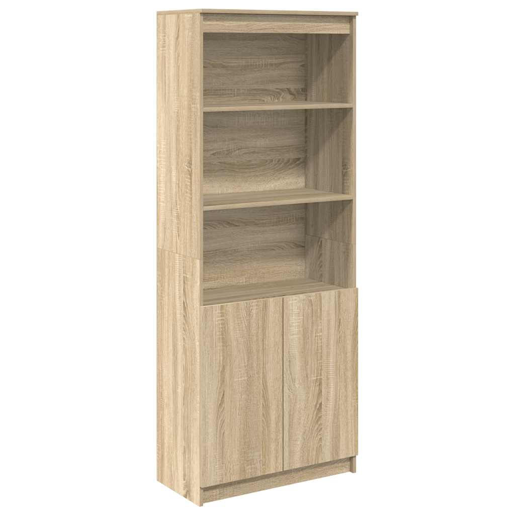 Buffet haut chêne sonoma 70x35x180 cm bois d'ingénierie - XIOS