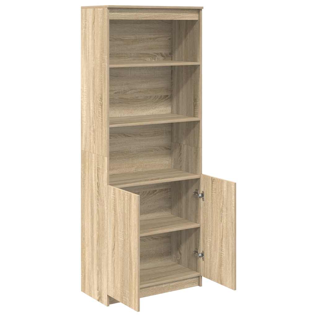 Buffet haut chêne sonoma 70x35x180 cm bois d'ingénierie - XIOS