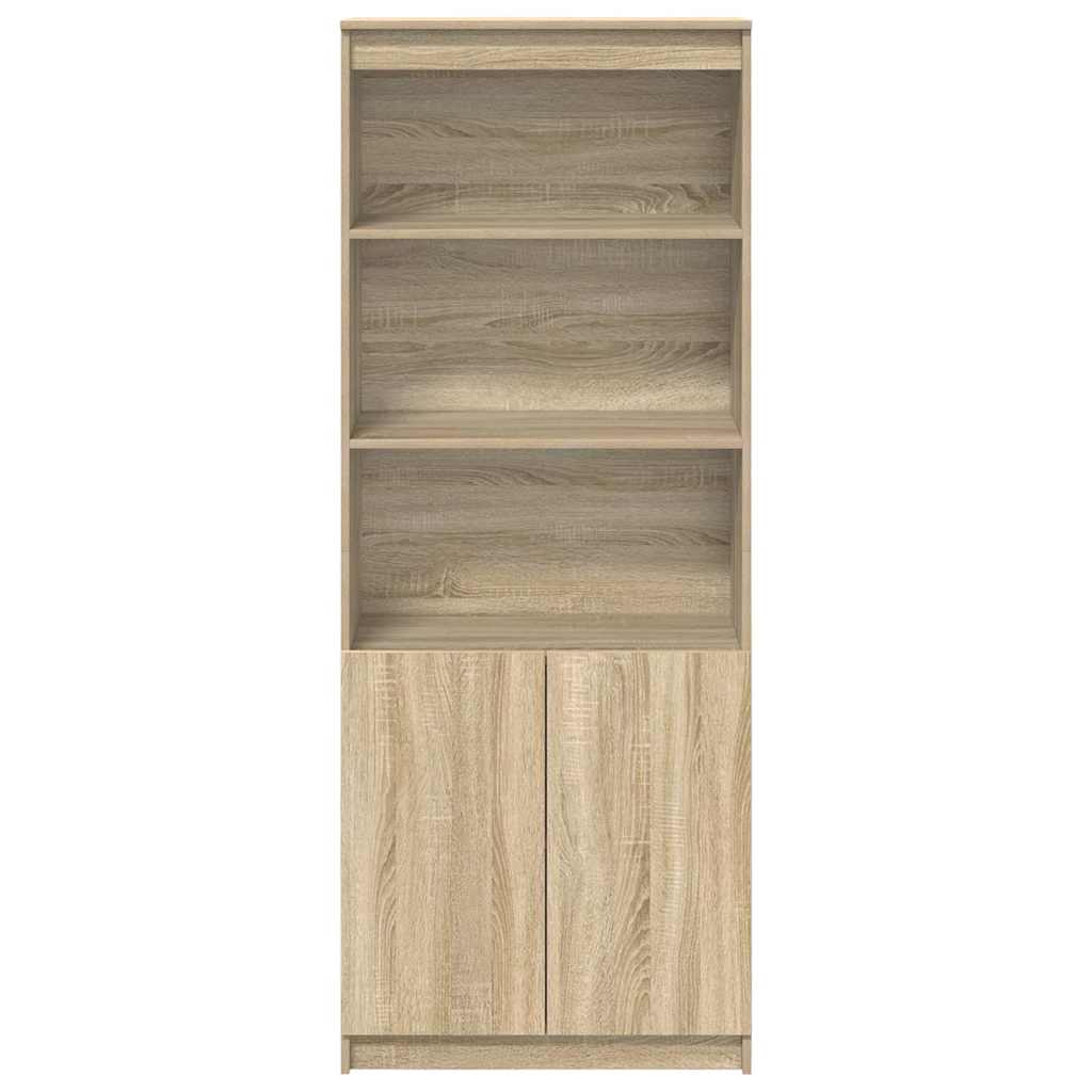 Buffet haut chêne sonoma 70x35x180 cm bois d'ingénierie - XIOS