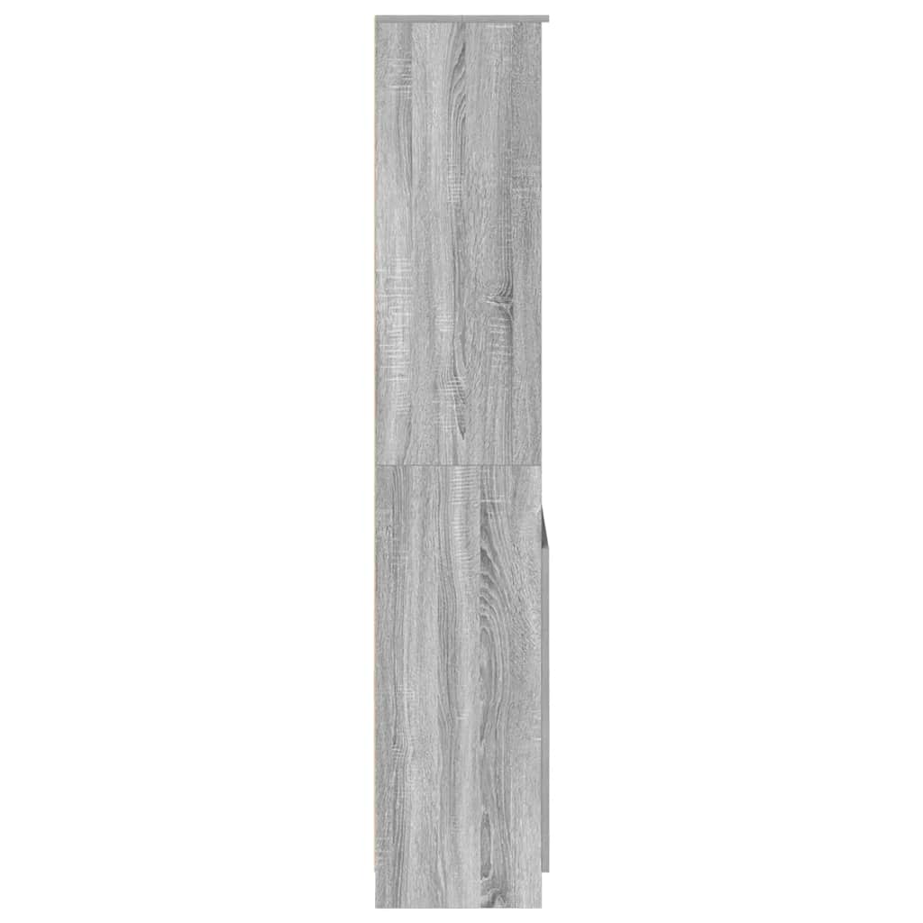 Buffet haut sonoma gris 70x35x180 cm bois d'ingénierie - XIOS