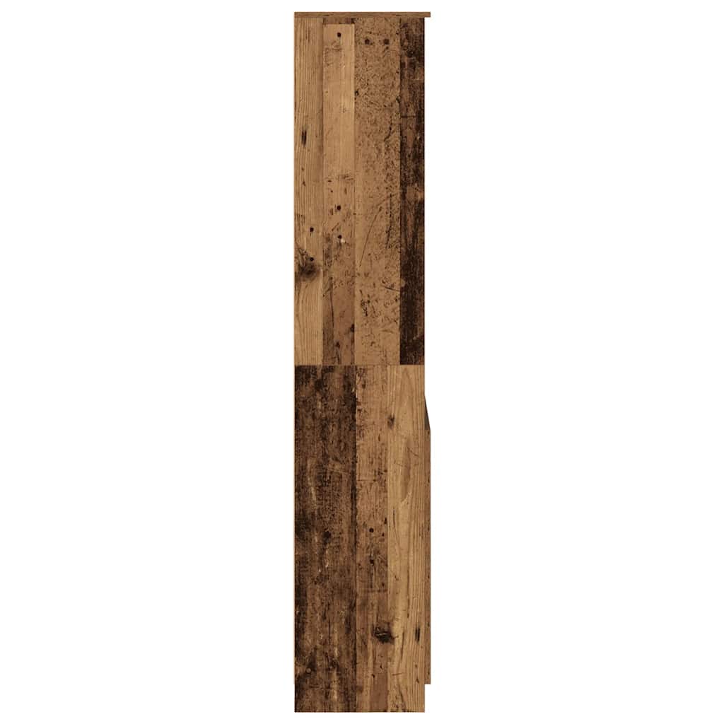 Buffet haut vieux bois 70x35x180 cm bois d'ingénierie - XIOS