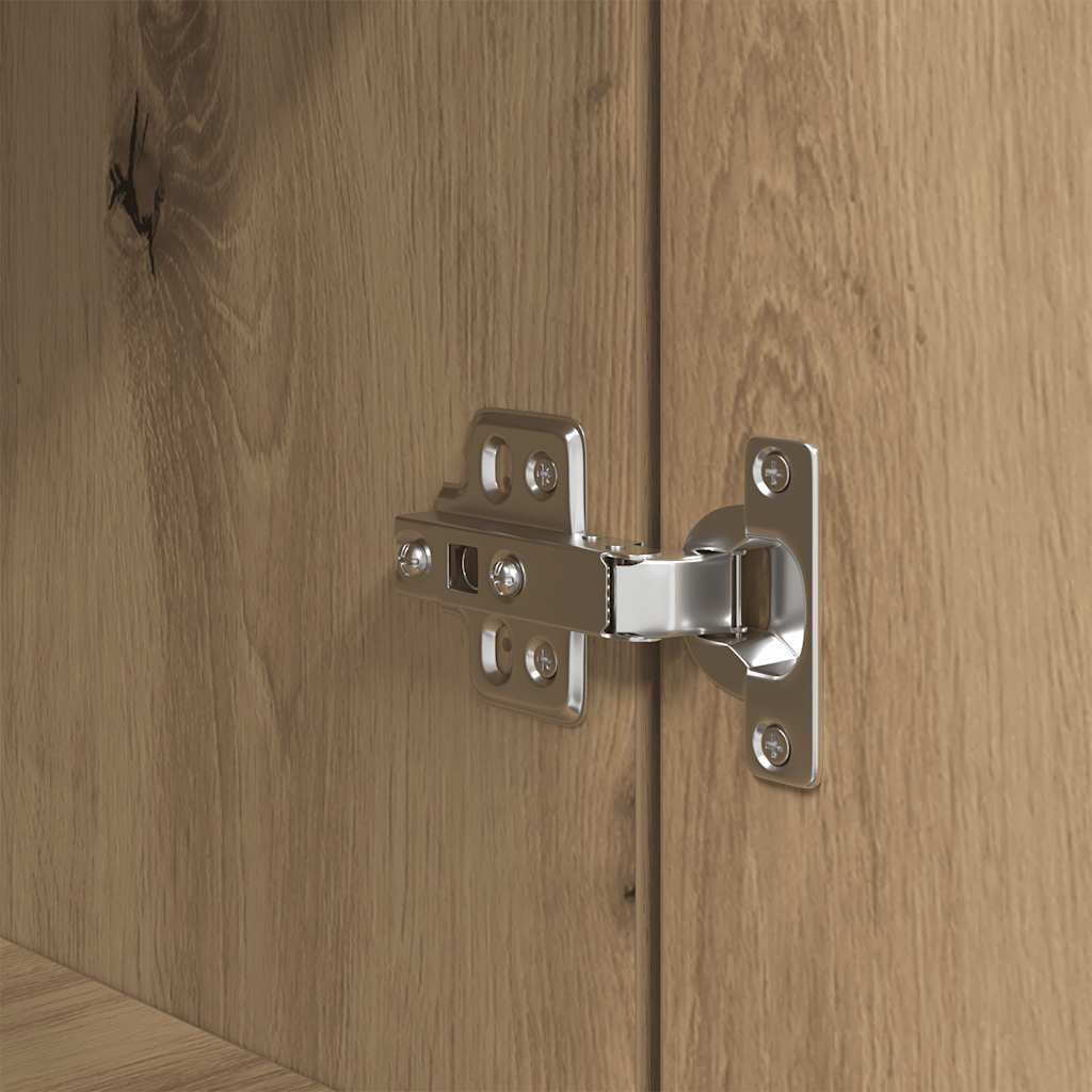 Buffet haut chêne artisanal 70x35x180 cm bois d'ingénierie - XIOS