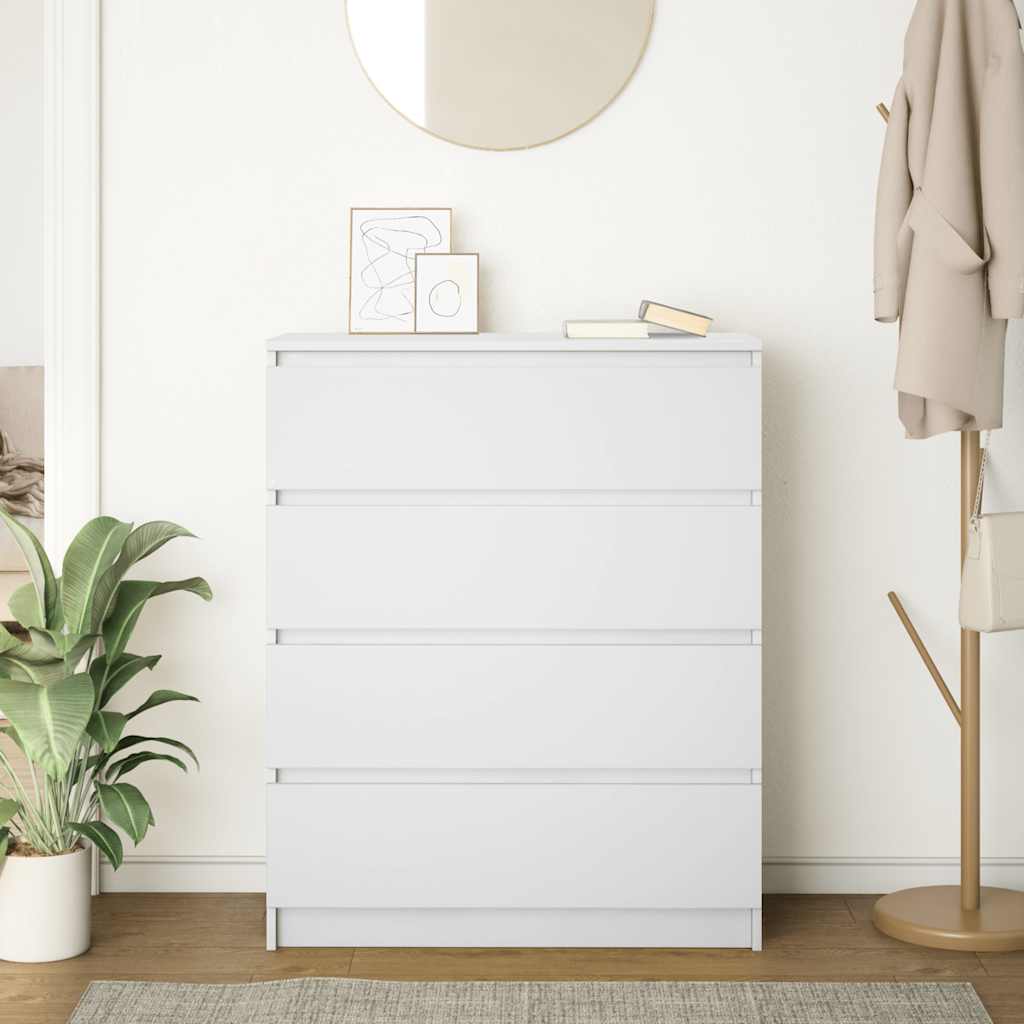 Buffet blanc 80x35x99 cm bois d’ingénierie - XIOS