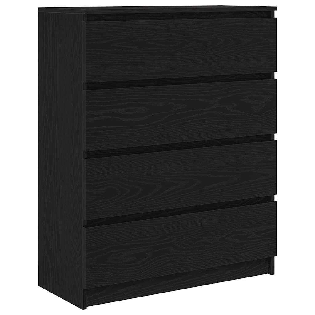 Buffet chêne noir 80x35x99 cm bois d’ingénierie - XIOS