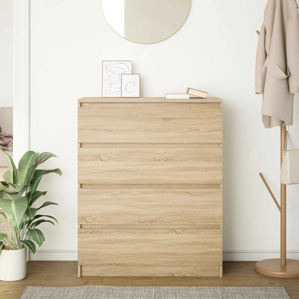 Buffet chêne sonoma 80x35x99 cm bois d'ingénierie - XIOS