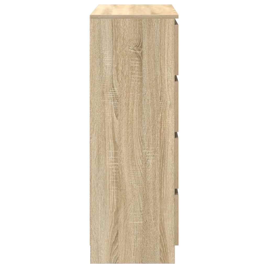 Buffet chêne sonoma 80x35x99 cm bois d'ingénierie - XIOS