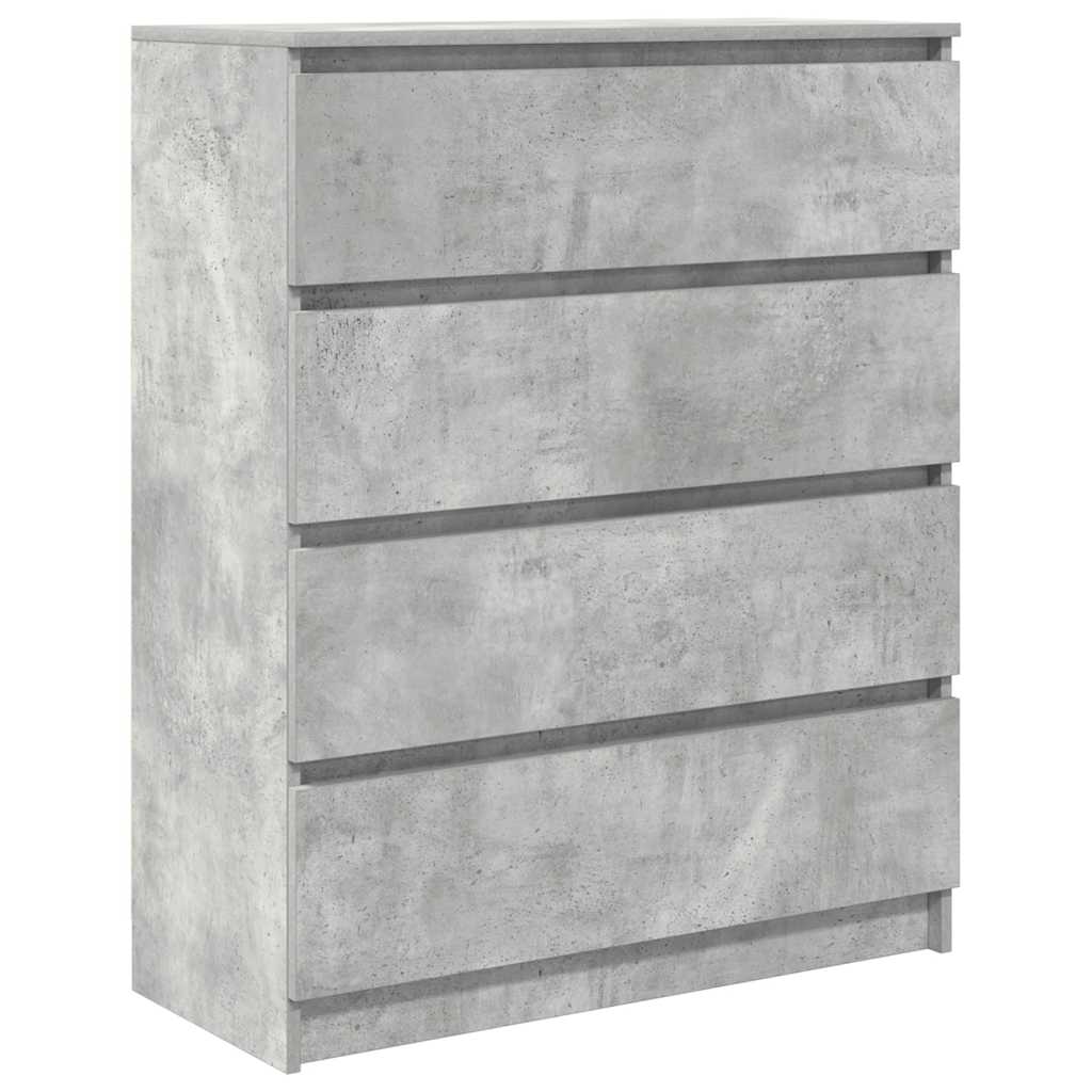 Buffet gris béton 80x35x99 cm bois d'ingénierie - XIOS