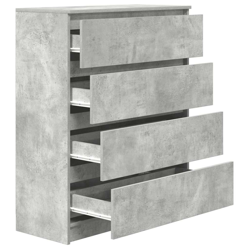Buffet gris béton 80x35x99 cm bois d'ingénierie - XIOS