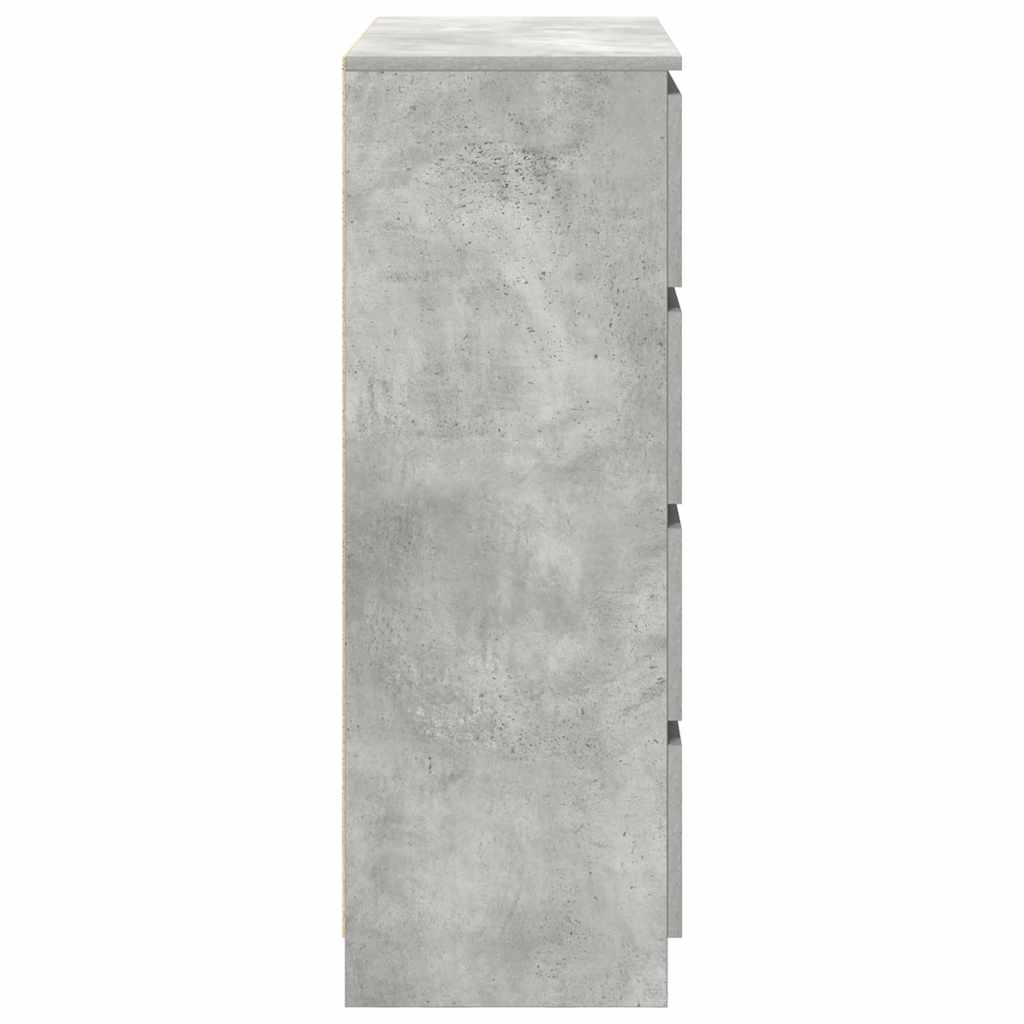 Buffet gris béton 80x35x99 cm bois d'ingénierie - XIOS
