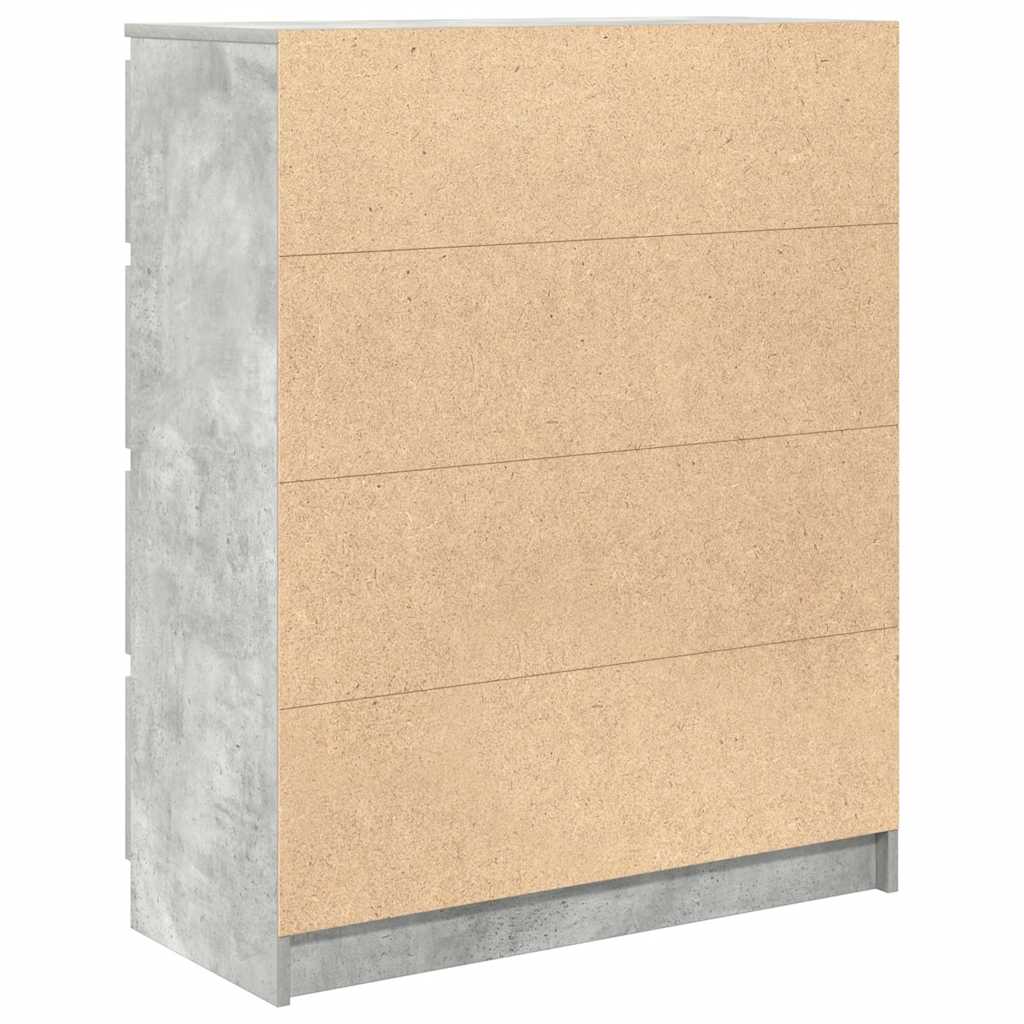Buffet gris béton 80x35x99 cm bois d'ingénierie - XIOS