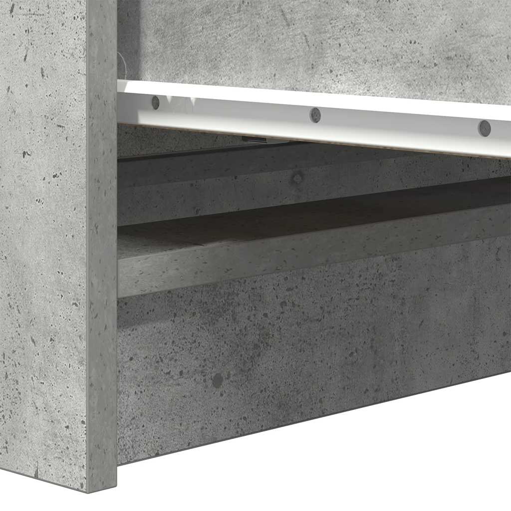 Buffet gris béton 80x35x99 cm bois d'ingénierie - XIOS