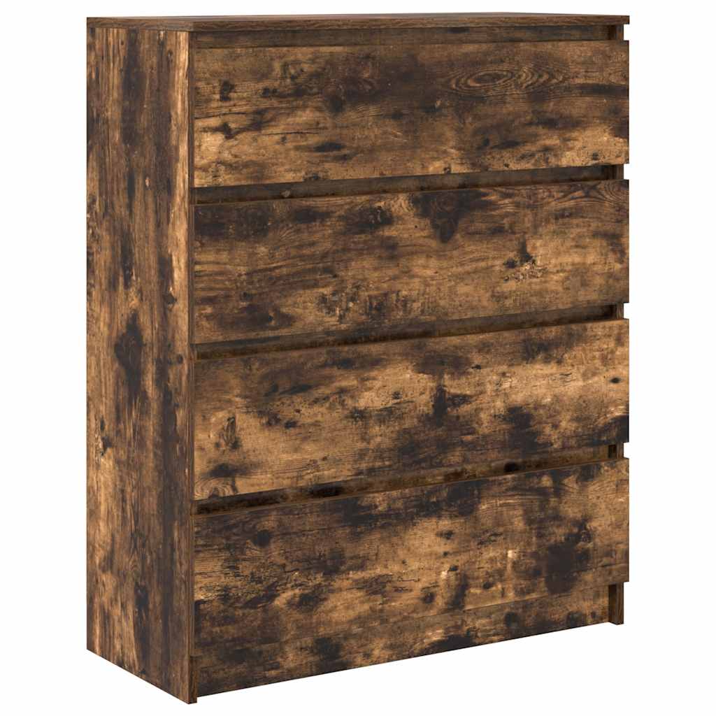 Buffet chêne fumé 80x35x99 cm bois d'ingénierie - XIOS