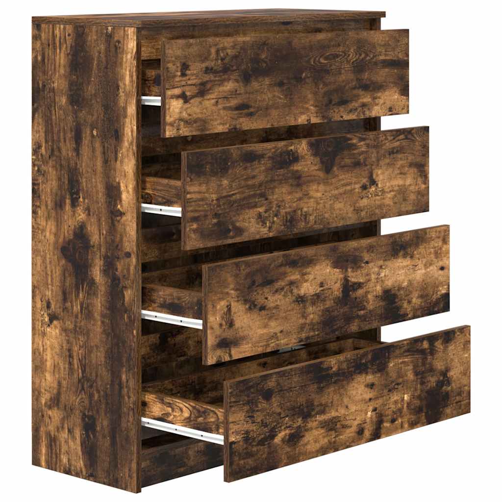 Buffet chêne fumé 80x35x99 cm bois d'ingénierie - XIOS