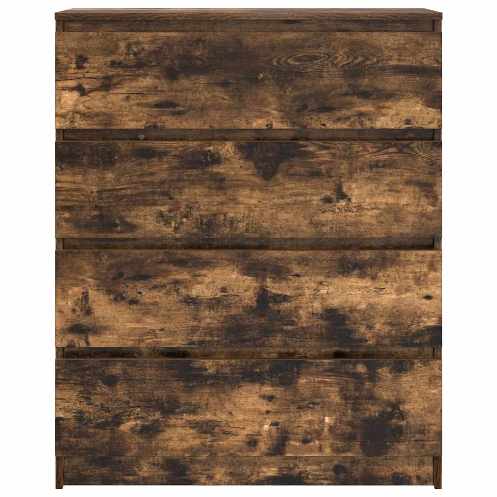 Buffet chêne fumé 80x35x99 cm bois d'ingénierie - XIOS