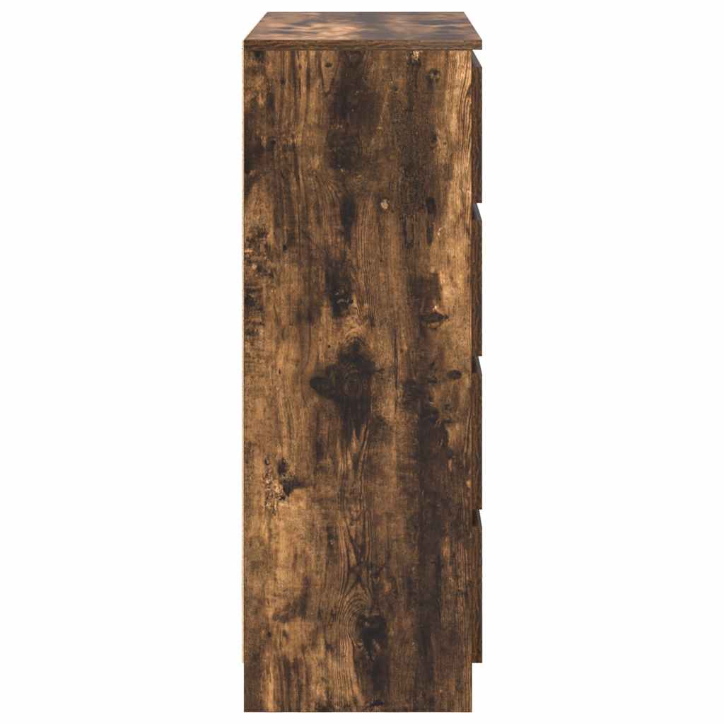 Buffet chêne fumé 80x35x99 cm bois d'ingénierie - XIOS