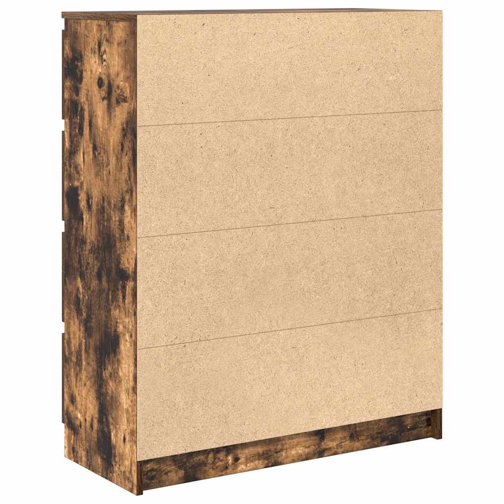 Buffet chêne fumé 80x35x99 cm bois d'ingénierie - XIOS