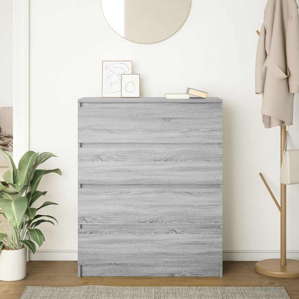 Buffet sonoma gris 80x35x99 cm bois d'ingénierie - XIOS