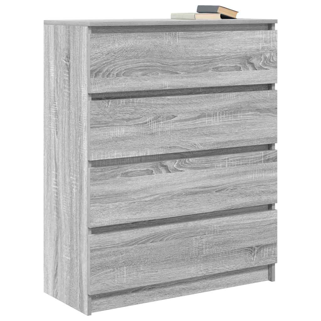 Buffet sonoma gris 80x35x99 cm bois d'ingénierie - XIOS