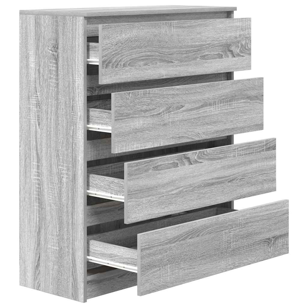 Buffet sonoma gris 80x35x99 cm bois d'ingénierie - XIOS