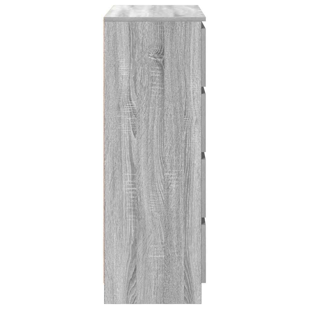 Buffet sonoma gris 80x35x99 cm bois d'ingénierie - XIOS