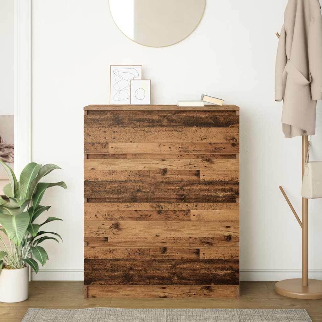 Buffet vieux bois 80x35x99 cm bois d'ingénierie - XIOS