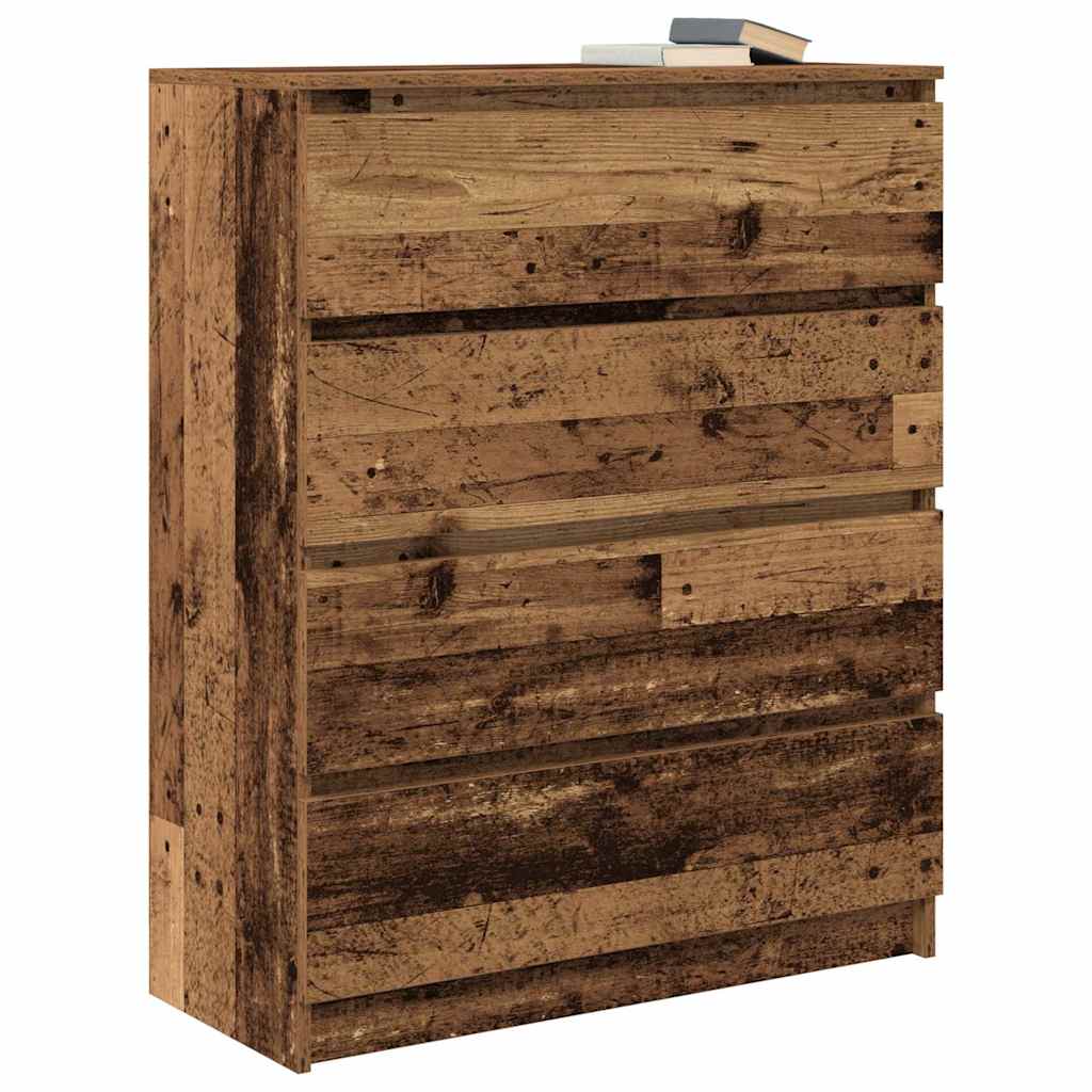 Buffet vieux bois 80x35x99 cm bois d'ingénierie - XIOS