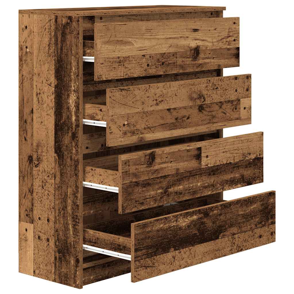Buffet vieux bois 80x35x99 cm bois d'ingénierie - XIOS