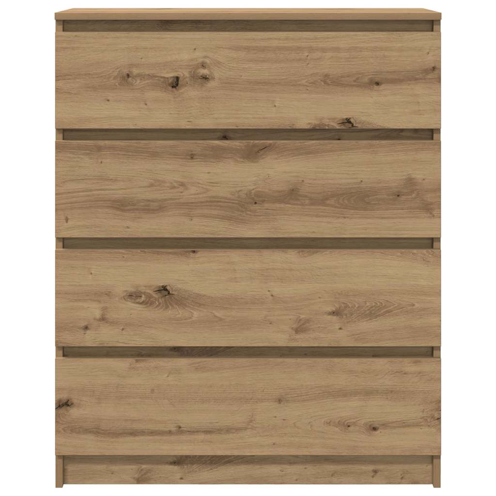 Buffet chêne artisanal 80x35x99 cm bois d'ingénierie - XIOS