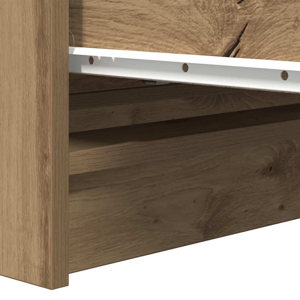 Buffet chêne artisanal 80x35x99 cm bois d'ingénierie - XIOS