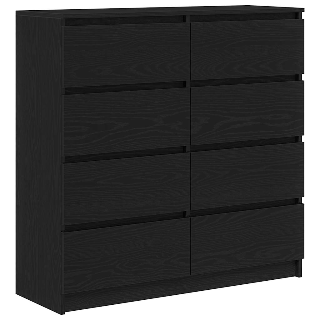Buffet chêne noir 100x35x99 cm bois d'ingénierie - XIOS