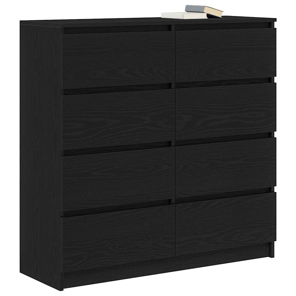 Buffet chêne noir 100x35x99 cm bois d'ingénierie - XIOS