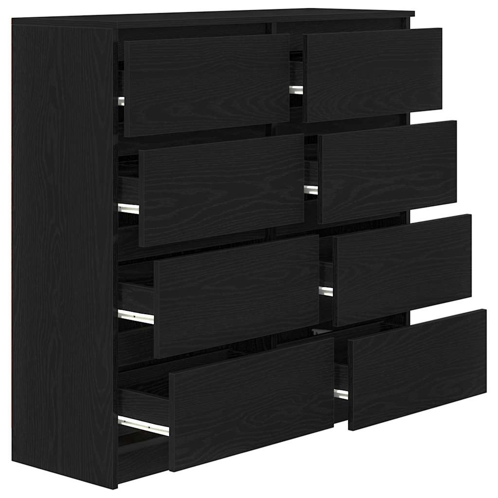 Buffet chêne noir 100x35x99 cm bois d'ingénierie - XIOS